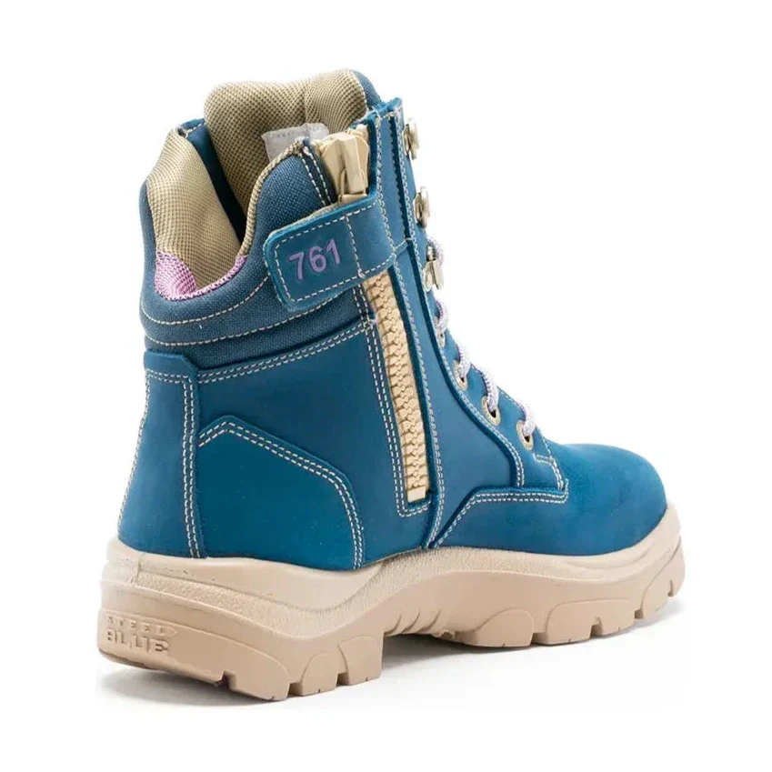 Steel Blue Ladies Southern Cross Blue Zip Sided Lace Up Safety Boot (512761) (Pre-Order) - Image 3