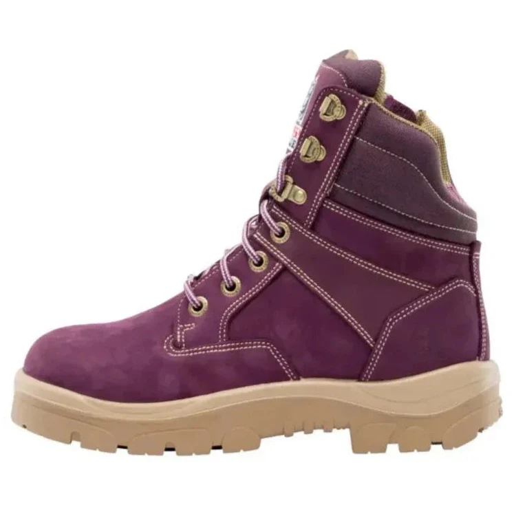 Steel Blue Purple Ladies Southern Cross Zip Sided Lace Up Safety Boot (512761) (Pre-Order) - Image 3