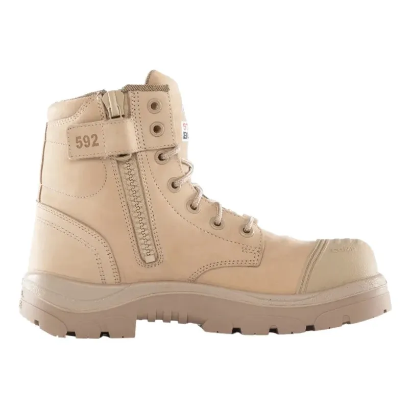 Steel Blue Sand Argyle Zip Sided Lace Up Scuff Composite Toe Safety Boots (318592) (Pre Order) - Image 6