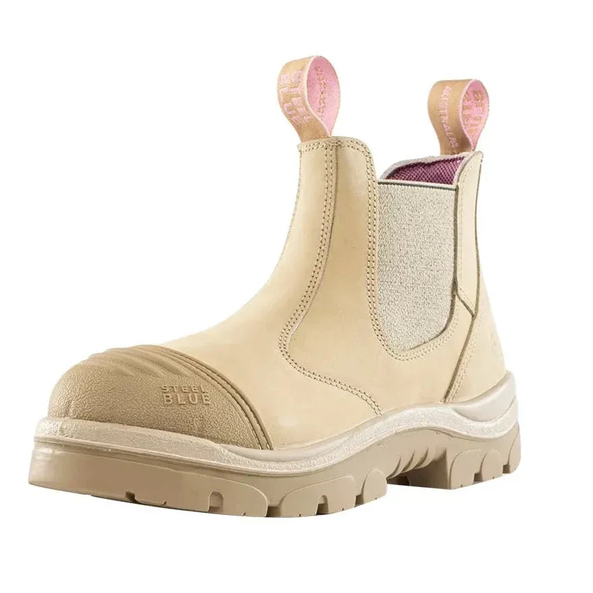 Steel Blue Sand Hobart Ladies Elastic Side Steel Toe Cap Safety Boot With Scuff Cap (512729) (Pre-Order) - Image 2