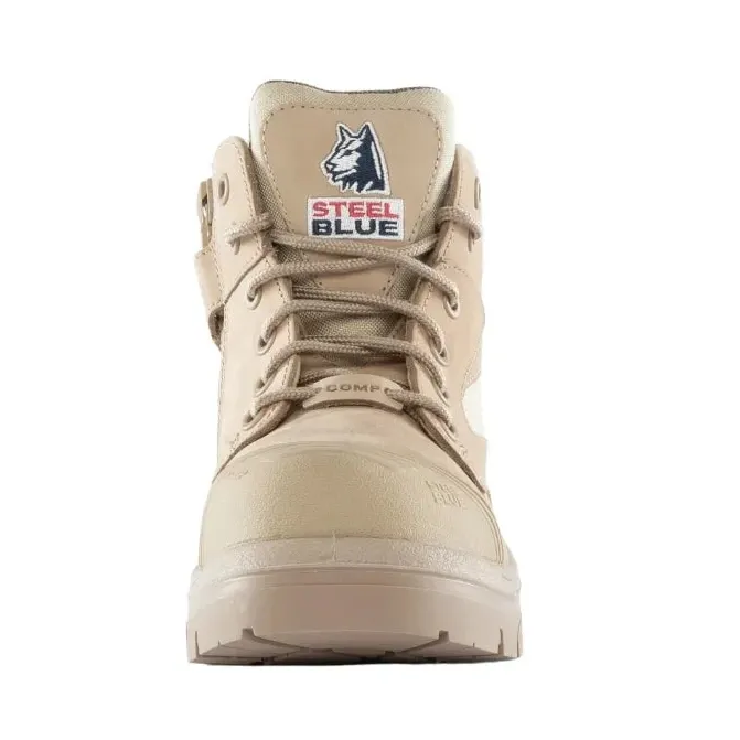 Steel Blue Sand Parkes Zip Sided Lace Up Scuff Composite Safety Boots (318598) (Pre Order) - Image 2