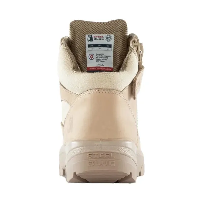 Steel Blue Sand Parkes Zip Sided Lace Up Scuff Composite Safety Boots (318598) (Pre Order) - Image 4
