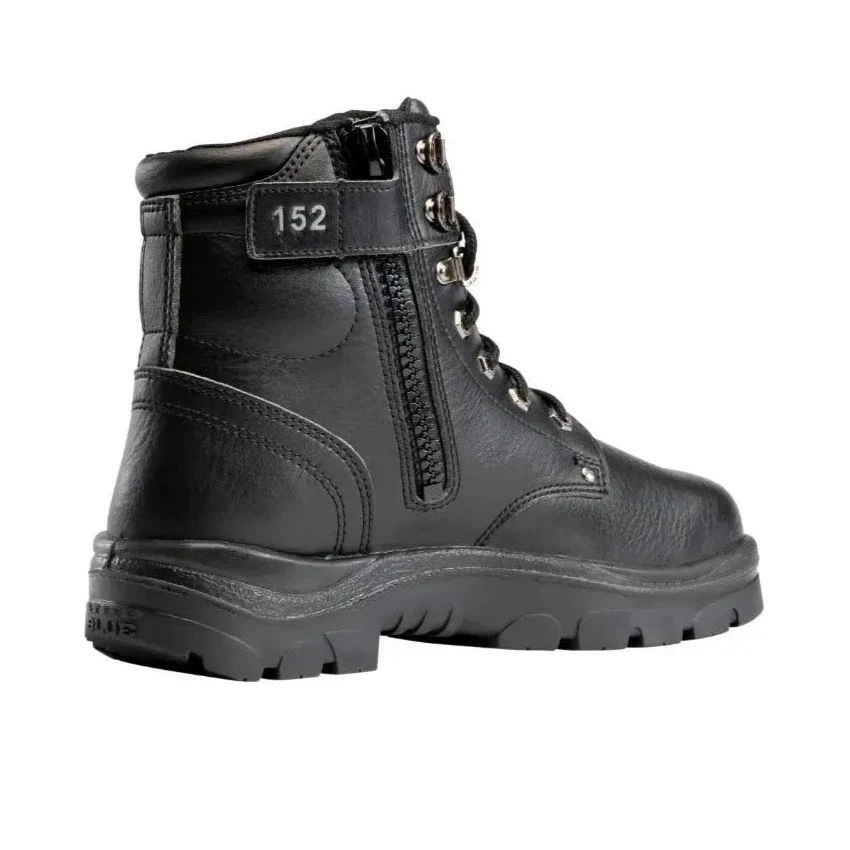 Steel Blue Vegan Black Argyle Zip Sided Lace Up Steel Cap Safety Boot (312152) (Pre-Order) - Image 2