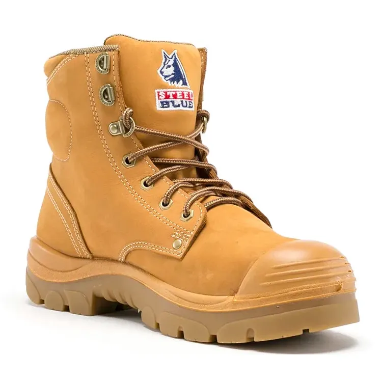 Steel Blue Wheat Argyle Lace Up TPU/Bump Cap Safety Boots (332102) (Pre Order)