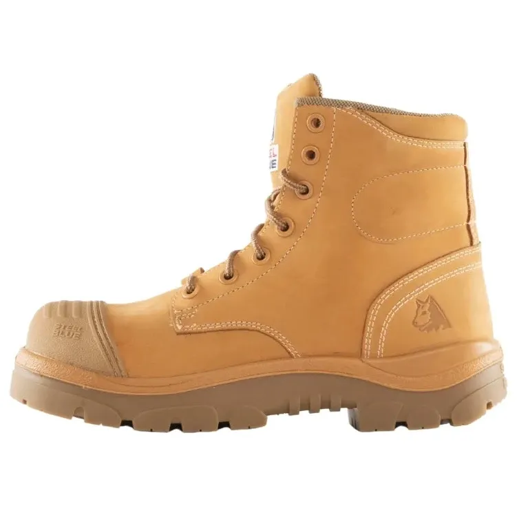 Steel Blue Wheat Argyle Zip Sided Lace Up Scuff Composite Toe Safety Boots (318592) (Pre-Order) - Image 4