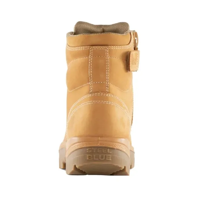 Steel Blue Wheat Argyle Zip Sided Lace Up Scuff Composite Toe Safety Boots (318592) (Pre-Order) - Image 5