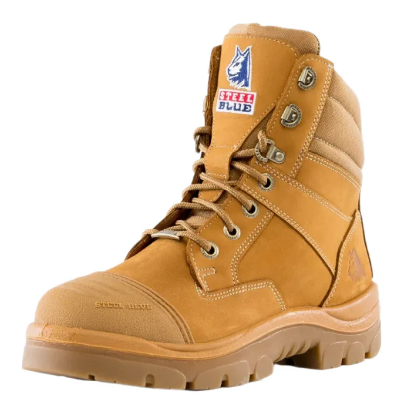 Steel Blue Wheat Ladies Southern Cross Zip Sided Lace Up Steel Toe Cap Safety Boot With Scuff Cap (512719) (Pre-Order) - Image 2