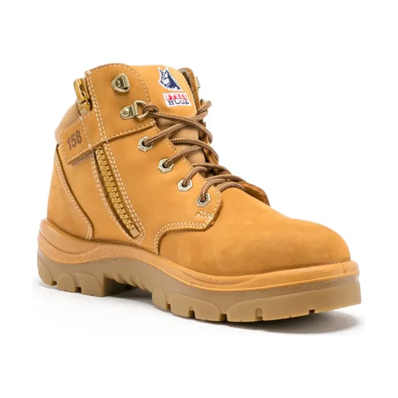 Steel Blue Wheat Parkes Zip Sided Lace Up Safety Boot (312158) (Pre-Order)