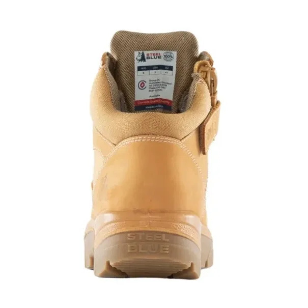 Steel Blue Wheat Parkes Zip Sided Lace Up Scuff Composite Safety Boots (318598) (Pre Order) - Image 3