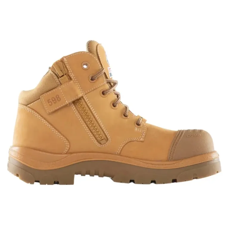 Steel Blue Wheat Parkes Zip Sided Lace Up Scuff Composite Safety Boots (318598) (Pre Order) - Image 4