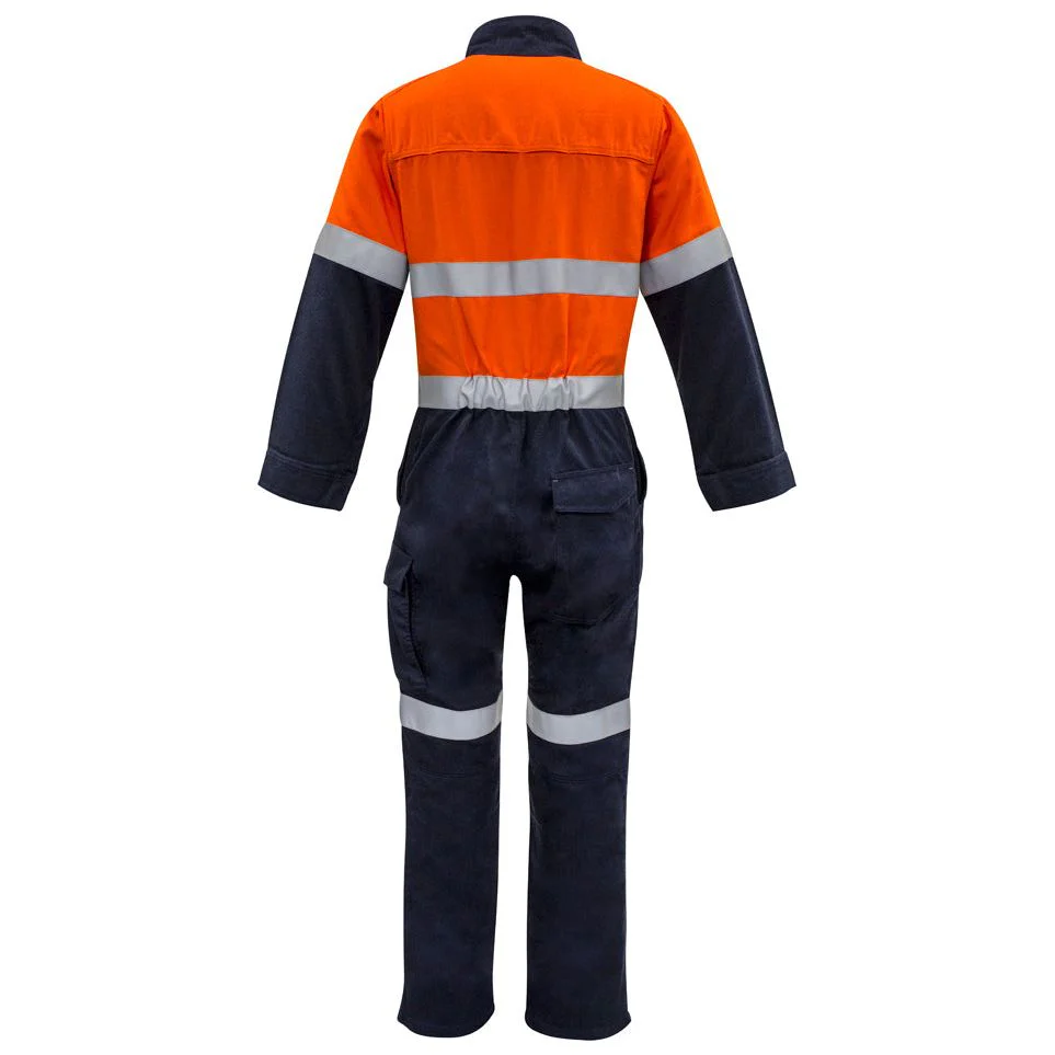 Syzmik Hi Vis Mens Orange Flame HRC 2 Hoop Taped Spliced Overall (ZC525) - Image 4