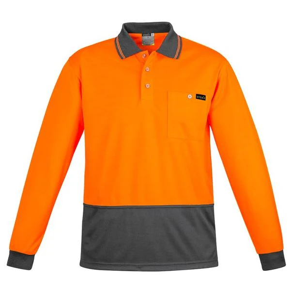 Syzmik Mens Hi Vis Comfort Back L/S Polo (ZH410) - Image 2