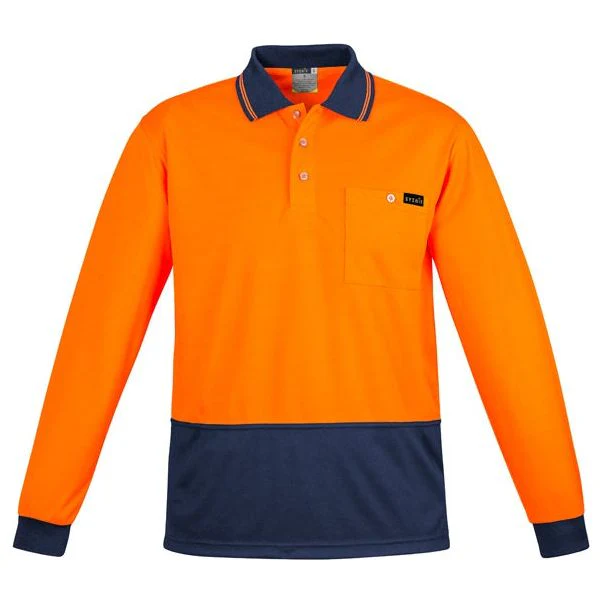 Syzmik Mens Hi Vis Comfort Back L/S Polo (ZH410) - Image 3