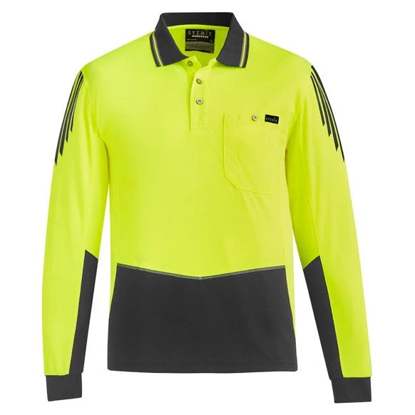 Syzmik Mens Hi Vis Flux L/S Polo (ZH310) - Image 4