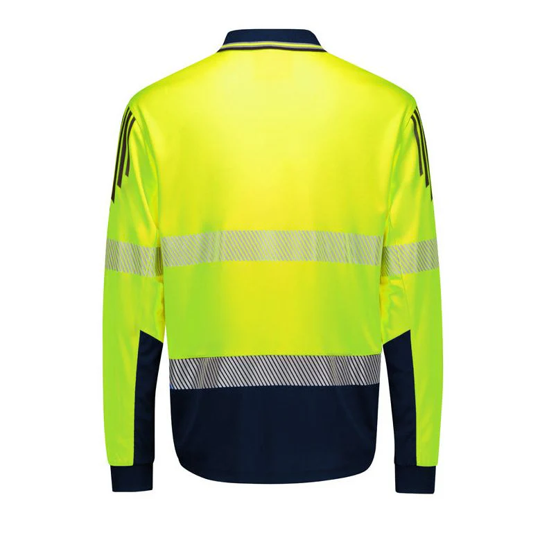 Syzmik Mens Hi Vis Flux Segmented Tape Long Sleeve Polo (ZH550) - Image 4