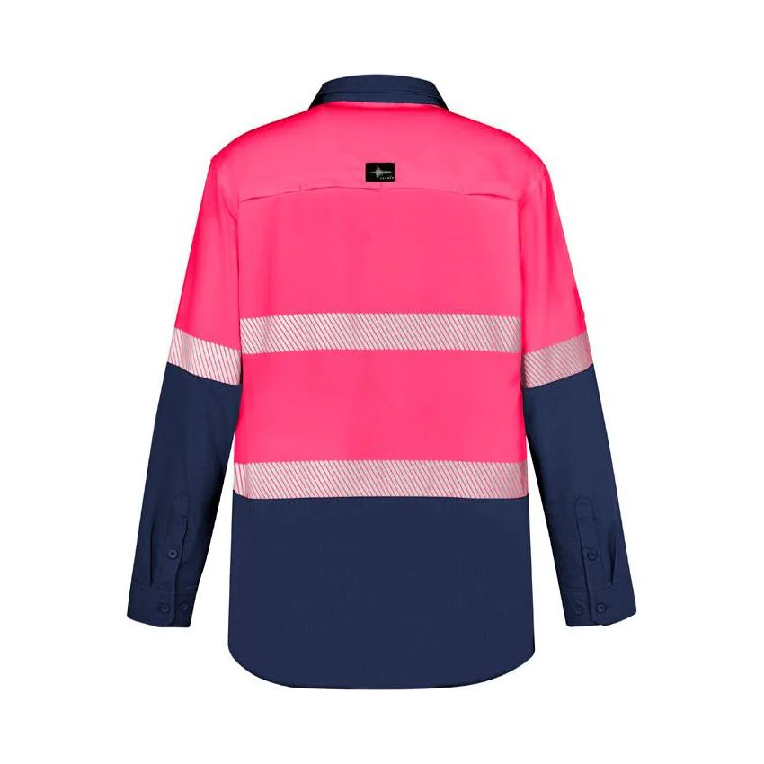 Syzmik Mens Hi Vis Outdoor Segmented Tape L/S Shirt (ZW470) - Image 7