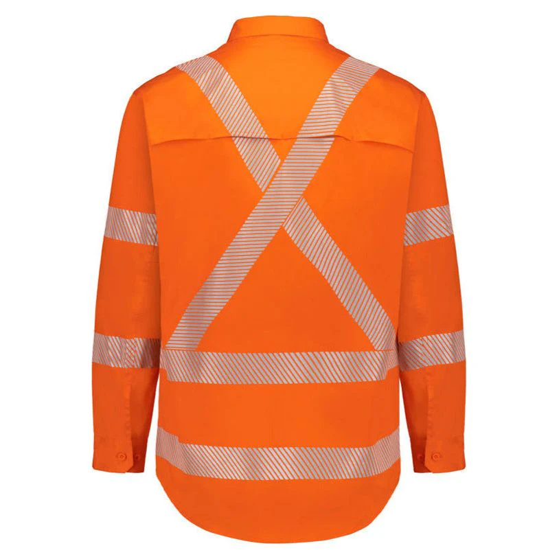 Syzmik Mens Hi Vis X Back Shirt - Segmented Tape (ZW692) - Image 2