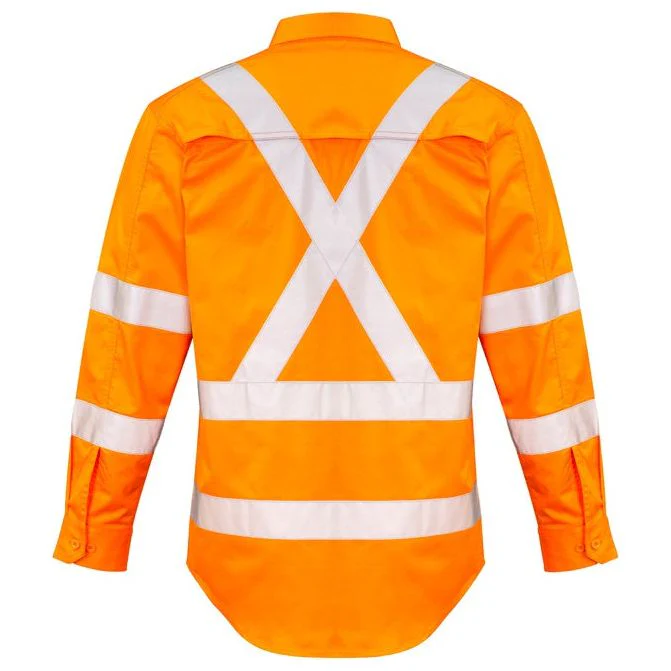 Syzmik Mens Hi Vis X Back Taped Shirt (ZW690) - Image 2