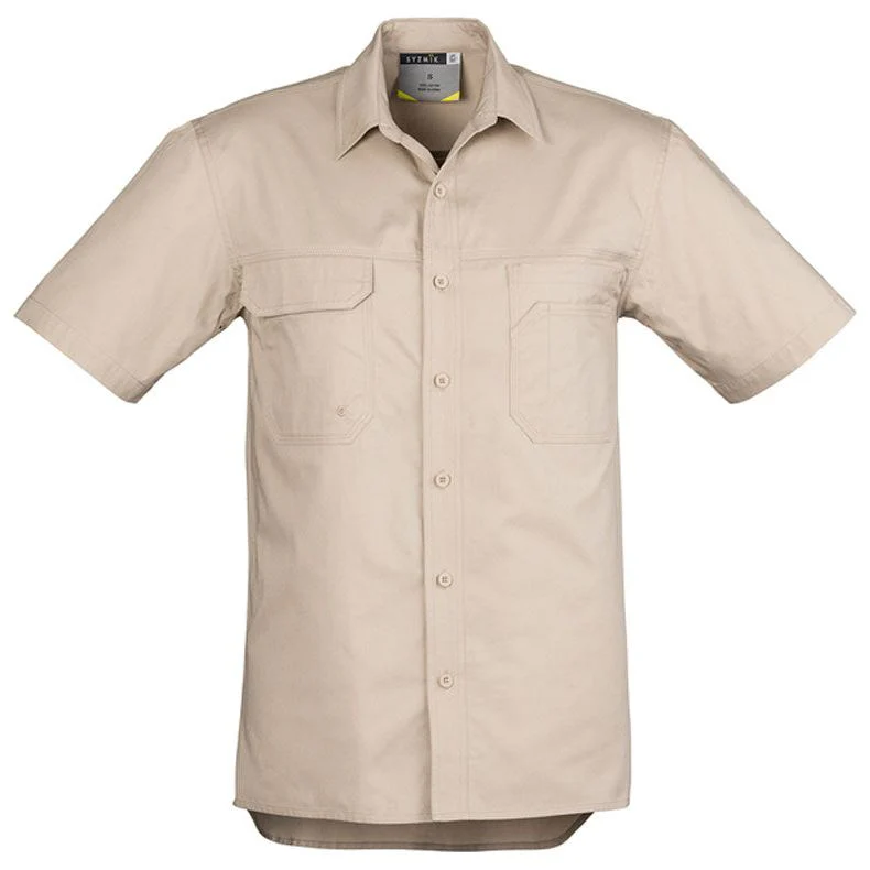 Syzmik Mens Light Weight Tradie Shirt - Short Sleeve (ZW120) - Image 3