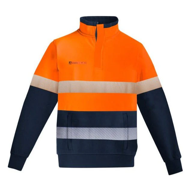 Syzmik Mens Orange Flame HRC 2 Hoop Taped 1/4 Zip Brushed Fleece (ZT150)