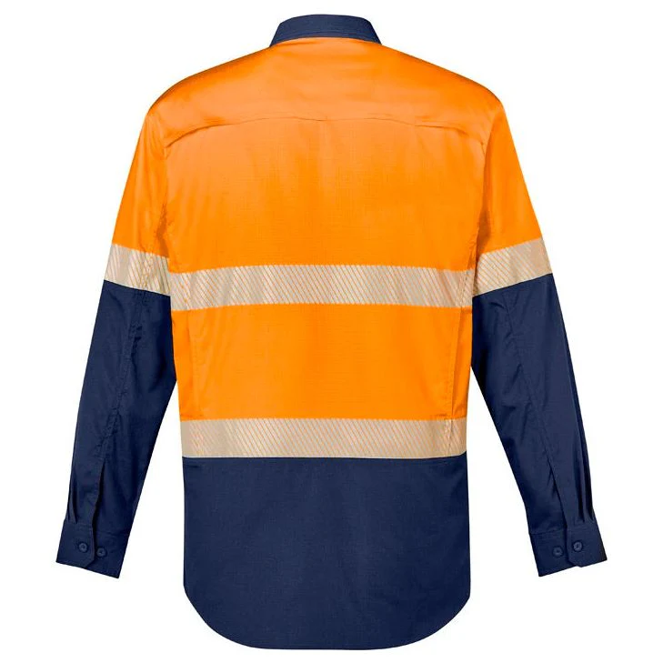 Syzmik Mens Rugged Cooling Hi Vis Segmented Tape L/S Shirt (ZW229) - Image 3