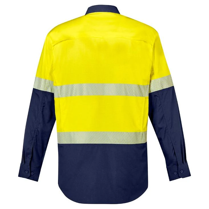 Syzmik Mens Rugged Cooling Hi Vis Segmented Tape L/S Shirt (ZW229) - Image 4