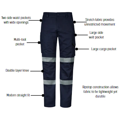 Syzmik Mens Rugged Cooling Stretch Segmented Taped Cargo Pant (ZP924) - Image 3