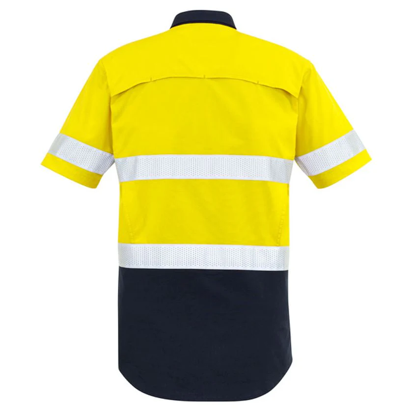 Syzmik Mens Rugged Cooling Taped Hi Vis Spliced S/S Shirt (ZW835) - Image 5