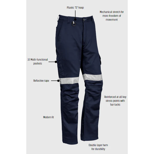 Syzmik Mens Rugged Cooling Taped Pant (Stout) (ZP904S) - Image 2