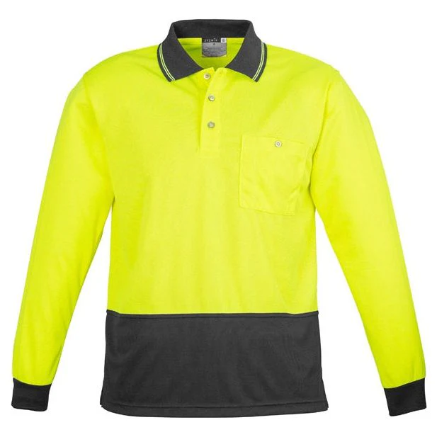 Syzmik Unisex Hi Vis Basic Spliced Polo - Long Sleeve (ZH232) - Image 3
