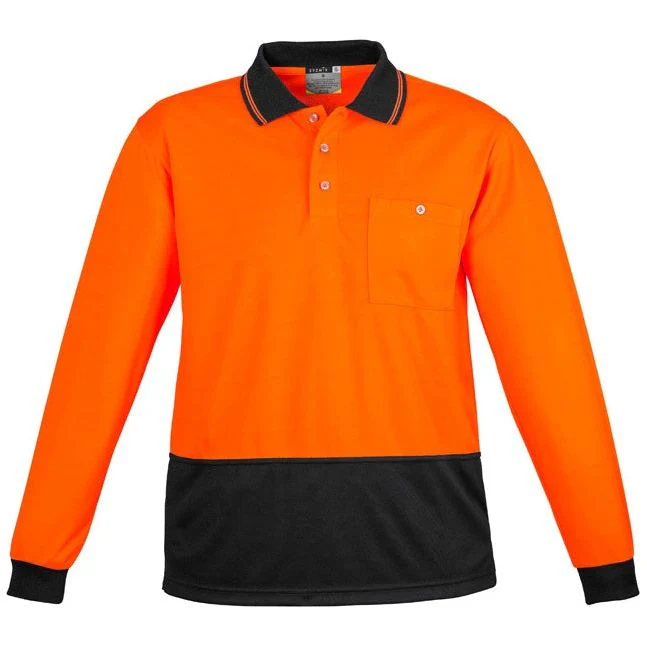 Syzmik Unisex Hi Vis Basic Spliced Polo - Long Sleeve (ZH232) - Image 4
