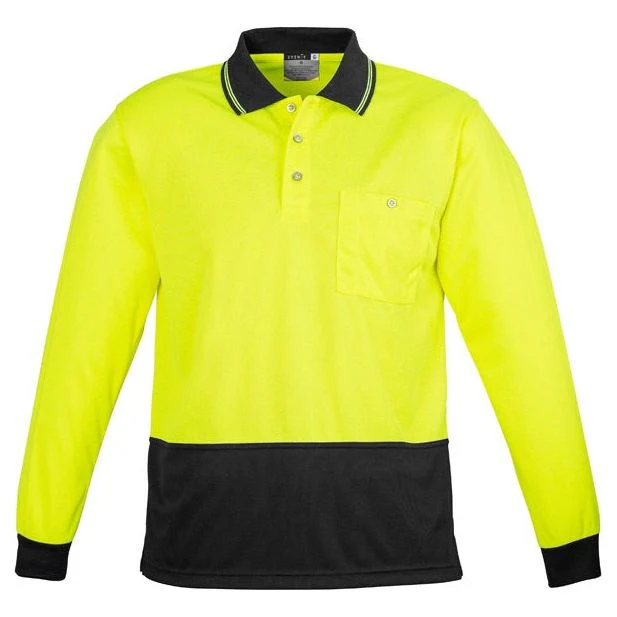 Syzmik Unisex Hi Vis Basic Spliced Polo - Long Sleeve (ZH232) - Image 6