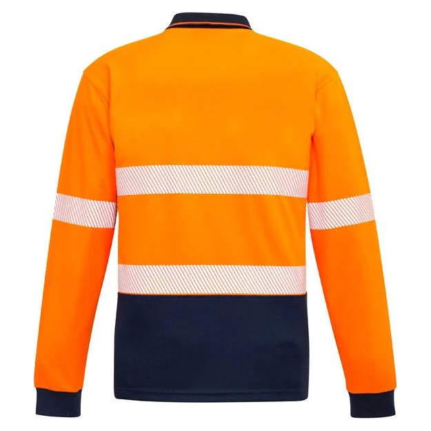 Syzmik Unisex Hi Vis Segmented L/S Polo - Hoop Taped (ZH530) - Image 2