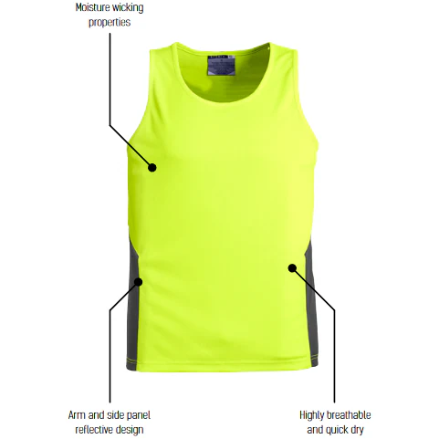 Syzmik Unisex Hi Vis Squad Singlet (ZH239) - Image 9