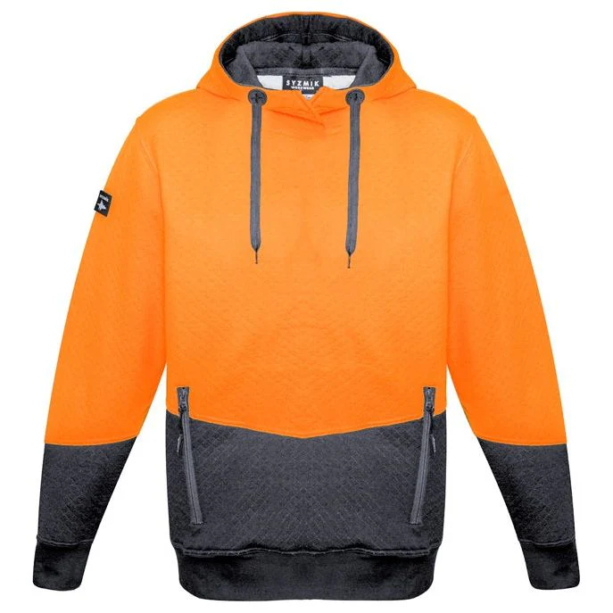 Syzmik Unisex Hi Vis Textured Jacquard Hoodie (ZT477) - Image 3