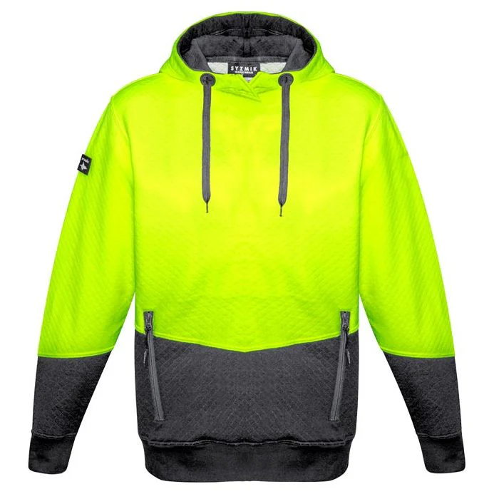 Syzmik Unisex Hi Vis Textured Jacquard Hoodie (ZT477) - Image 4