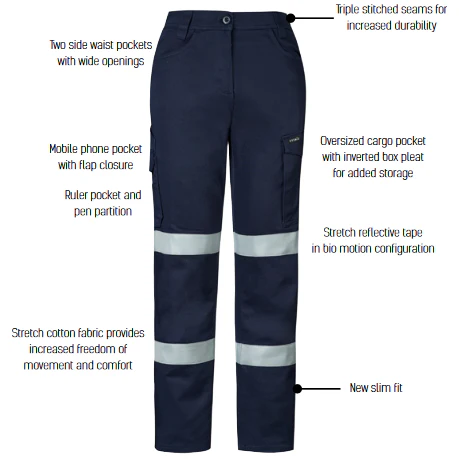 Syzmik Womens Essential Stretch Taped Cargo Pant (ZP733) - Image 3