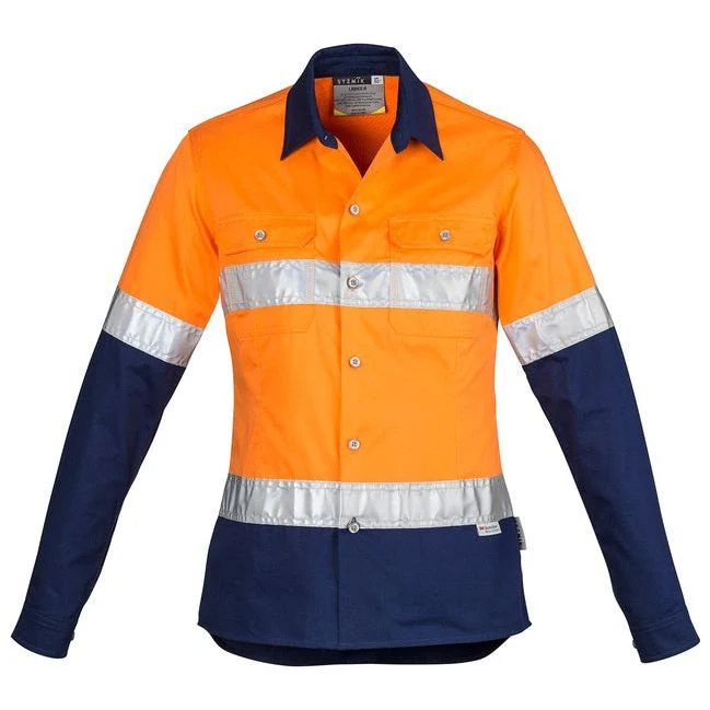Syzmik Womens Hi Vis Spliced Industrial Shirt - Hoop Taped (ZWL123)