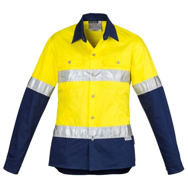 Syzmik Womens Hi Vis Spliced Industrial Shirt - Hoop Taped (ZWL123) - Image 2