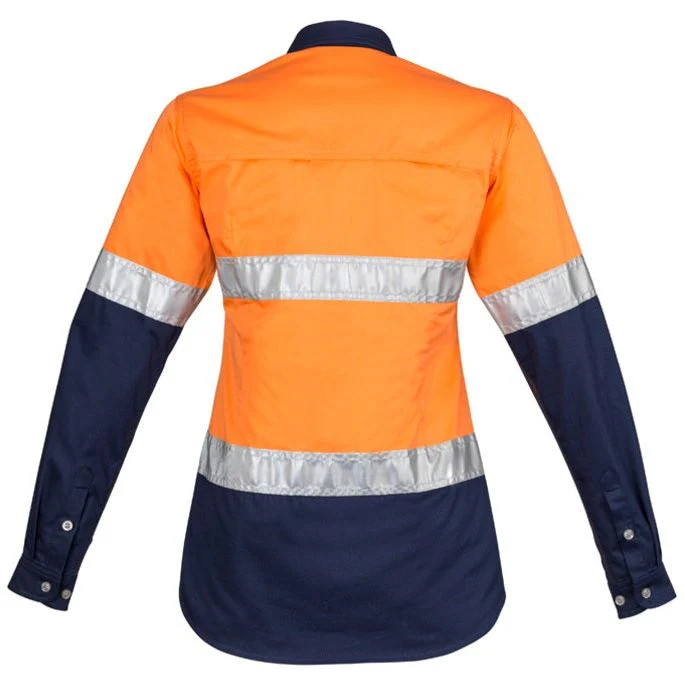 Syzmik Womens Hi Vis Spliced Industrial Shirt - Hoop Taped (ZWL123) - Image 3