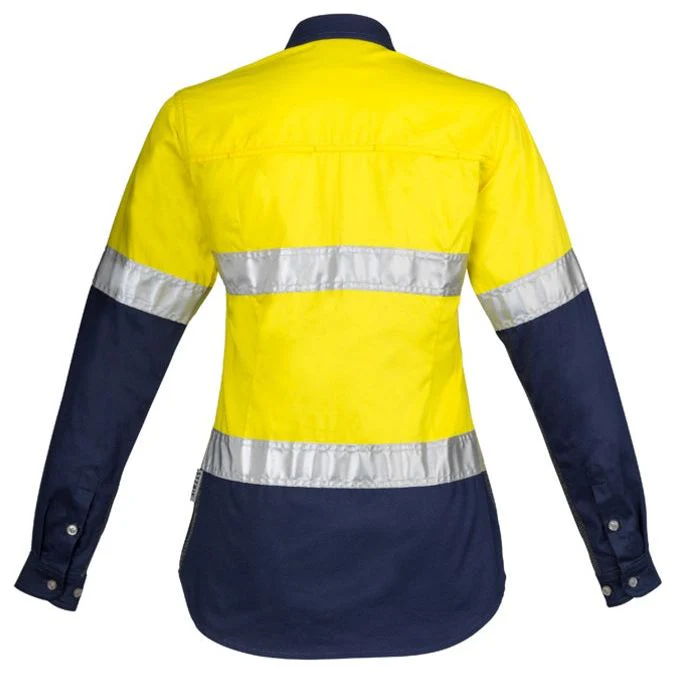 Syzmik Womens Hi Vis Spliced Industrial Shirt - Hoop Taped (ZWL123) - Image 4