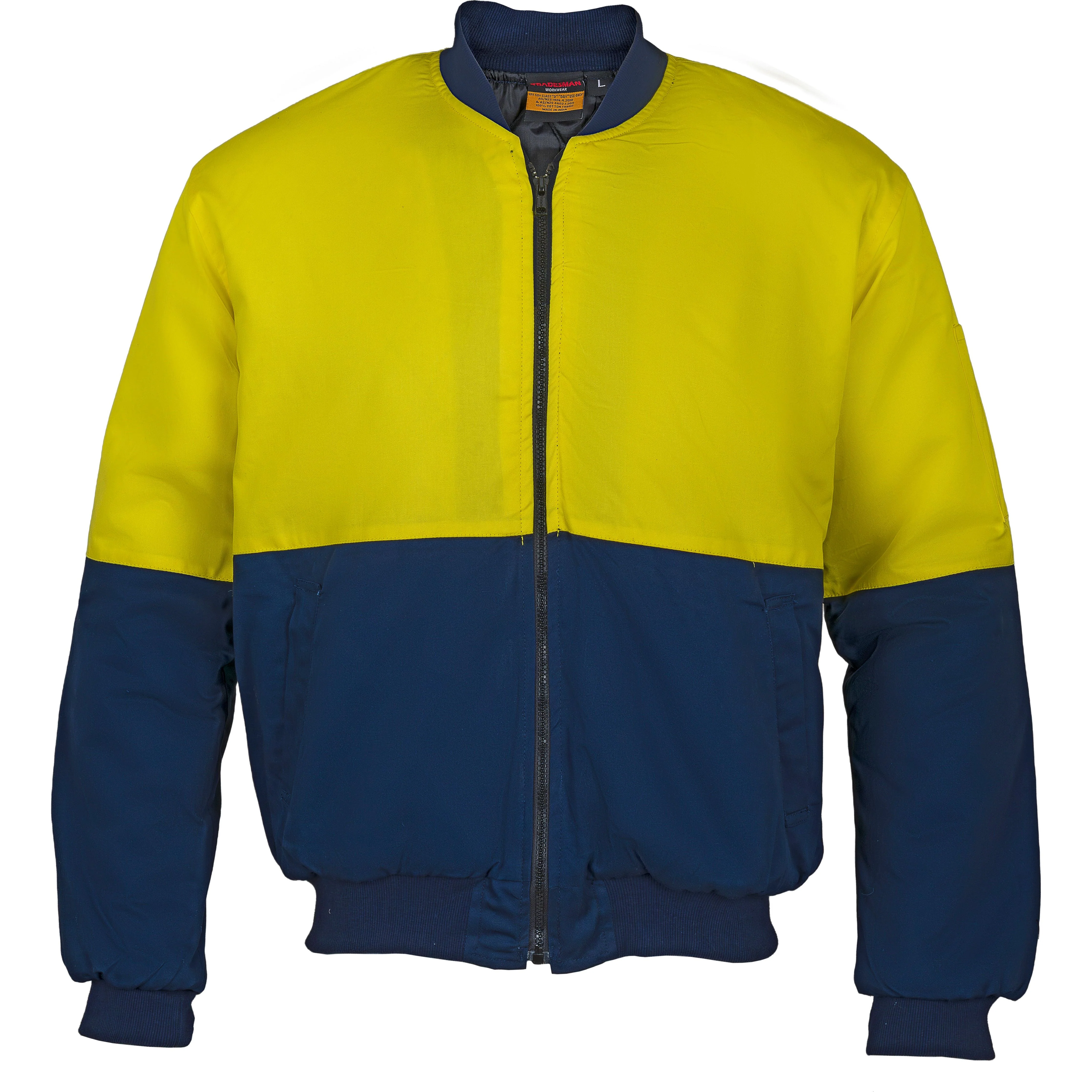 Tradesman Hi Vis Cotton Drill Bomber Jacket (CJ10) - Image 3