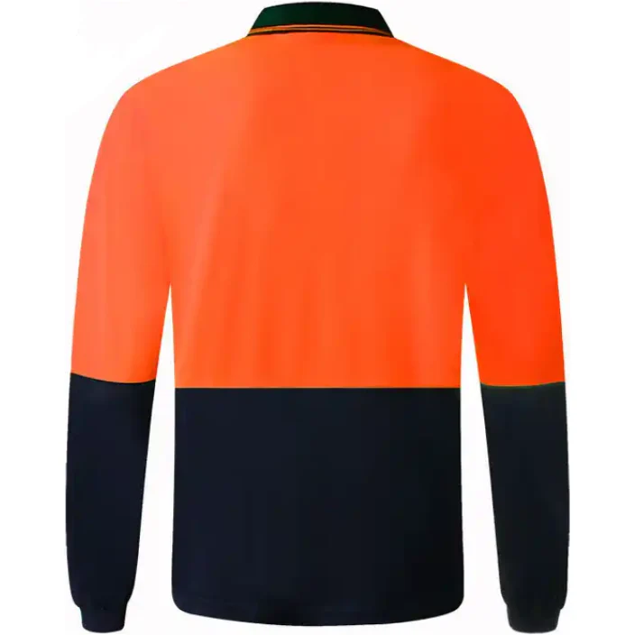 Tradesman Hi Vis Long Sleeve Micromesh Polo Shirt (P51) (Clearance) - Image 2