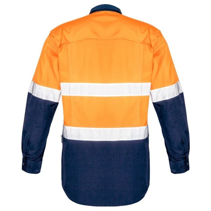 Syzmik Mens Rugged Cooling Taped Hi Vis Spliced Shirt (ZW129) - Image 6