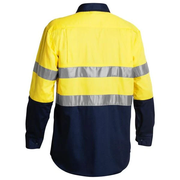Bisley Two Tone Hi Vis Lightweight Gusset Cuff Shirt With Reflective Tape (BS6896) - Image 2