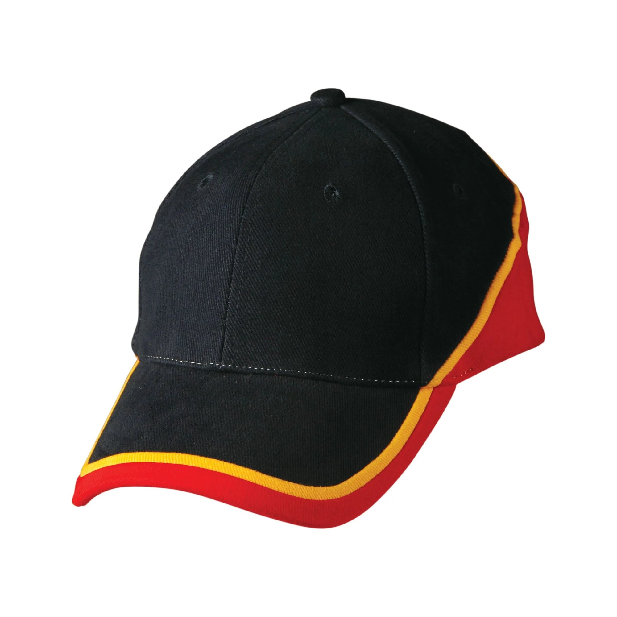Tri-Colour Baseball Cap - Pack of 25 (CH38)