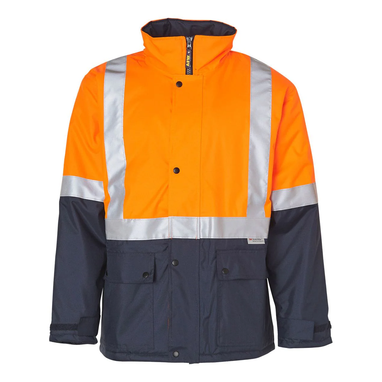 Winning Spirit Hi Vis 3 in 1 Rain Jacket with Reversible Safety Vest (SW28A)