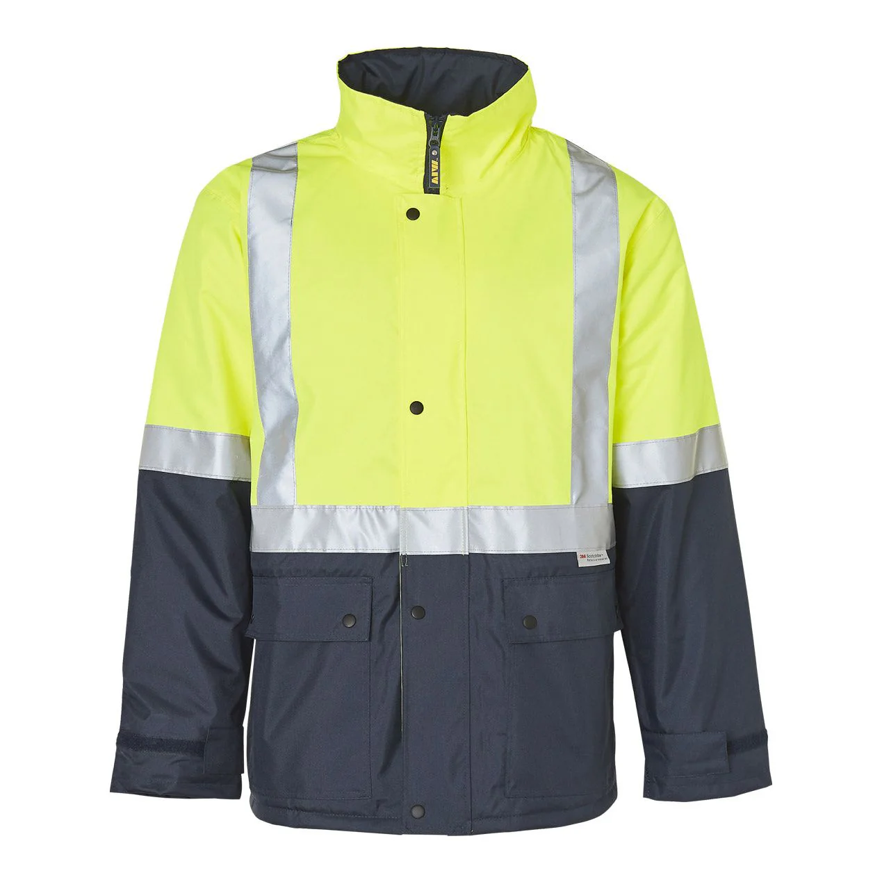 Winning Spirit Hi Vis 3 in 1 Rain Jacket with Reversible Safety Vest (SW28A) - Image 2