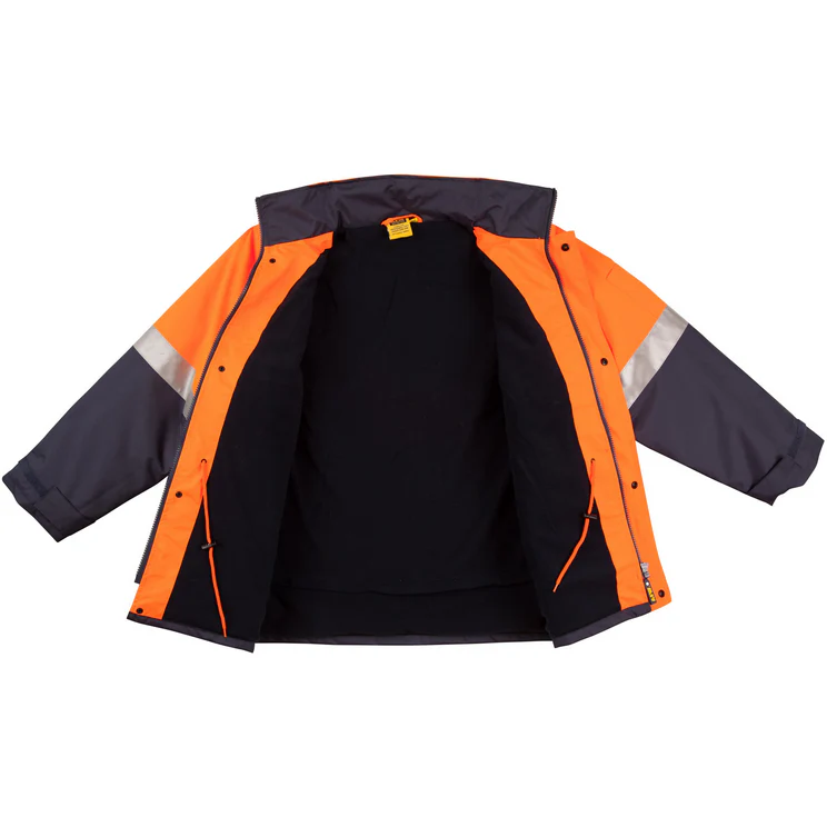Winning Spirit Hi-Vis Long Line Jacket Polar With Fleece Linning (SW50) - Image 3