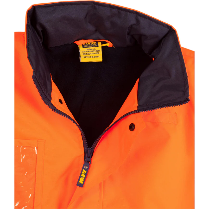 Winning Spirit Hi-Vis Long Line Jacket Polar With Fleece Linning (SW50) - Image 5